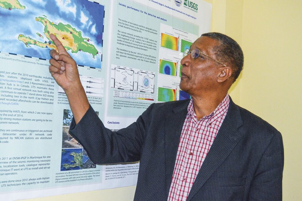 a man pointing at a map